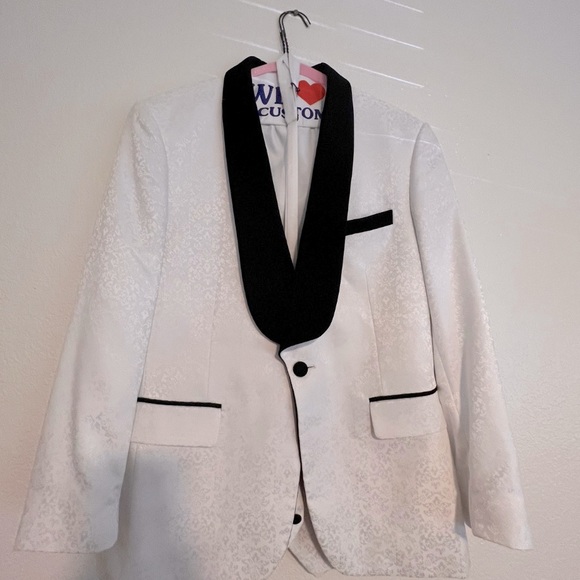 Groom Jacket with Matching vest and bow tie